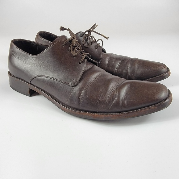 Ermenegildo Zegna Men\'s Derby Shoes in Brown, 11 main image 9